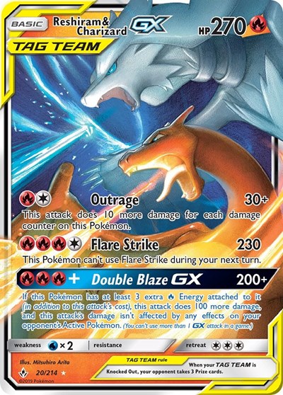 Reshiram & Charizard GX SM - Unbroken Bonds (20/214) (Ultra Rare)