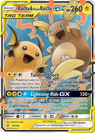 Raichu & Alolan Raichu GX SM - Unified Minds (54/236) (Ultra Rare)