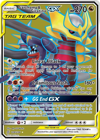 Garchomp & Giratina GX (Full Art) SM - Unified Minds (228/236) (Ultra Rare)