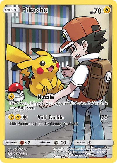 Pikachu (Secret) SM - Cosmic Eclipse (241/236) (Secret Rare)