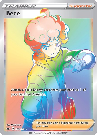 Bede (Secret) SWSH01: Sword & Shield Base Set (207/202) (Secret Rare)