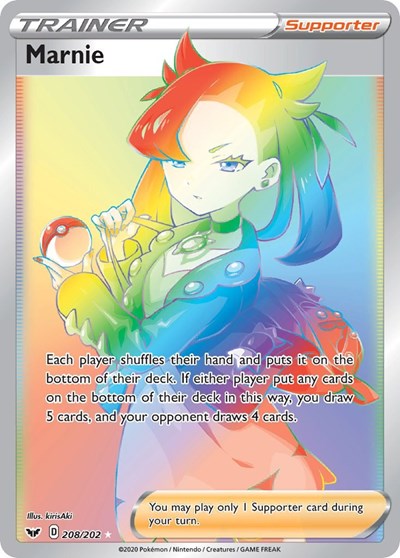 Marnie (Secret) SWSH01: Sword & Shield Base Set (208/202) (Secret Rare)