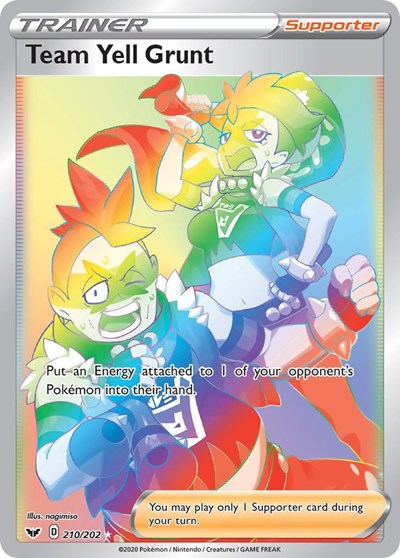 Team Yell Grunt (Secret) SWSH01: Sword & Shield Base Set (210/202) (Secret Rare)