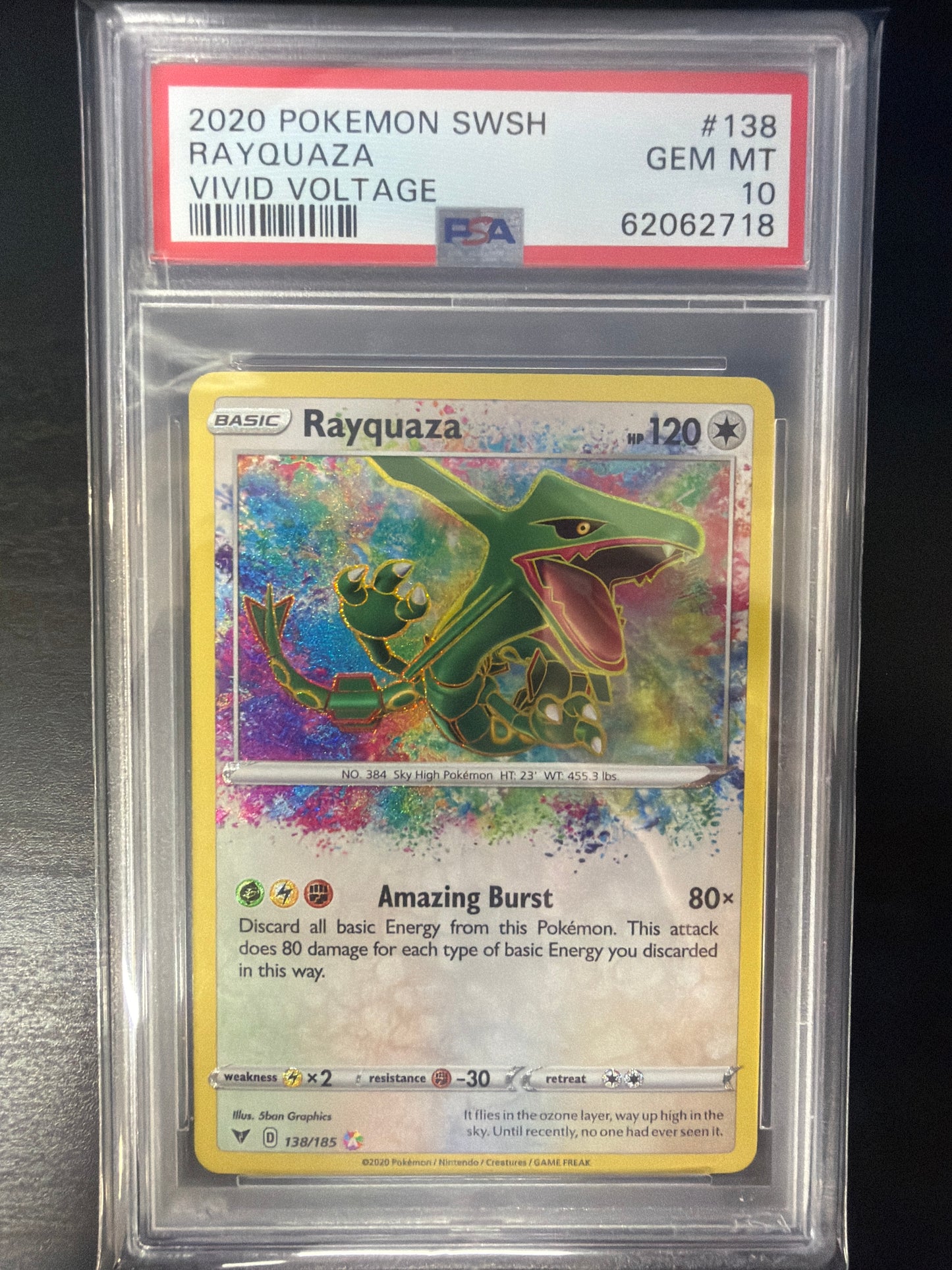 PSA 10 - VIVID VOLTAGE - RAYQUAZA #138