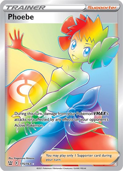 Phoebe (Secret) SWSH05: Battle Styles (175/163) (Secret Rare)
