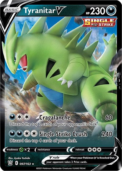 Tyranitar V SWSH05: Battle Styles (097/163) (Ultra Rare)