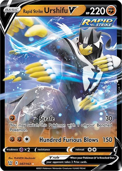 Rapid Strike Urshifu V SWSH05: Battle Styles (087/163) (Ultra Rare)