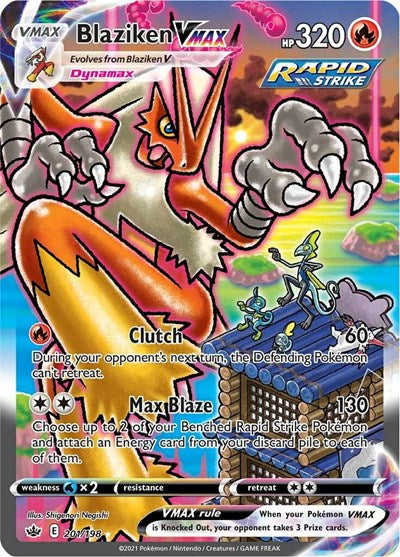 Blaziken VMAX (Secret) (Alternate Art) SWSH06: Chilling Reign (201/198) (Secret Rare)