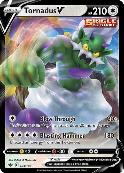 Tornadus V SWSH06: Chilling Reign (124/198) (Ultra Rare)