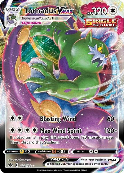 Tornadus VMAX SWSH06: Chilling Reign (125/198) (Ultra Rare)