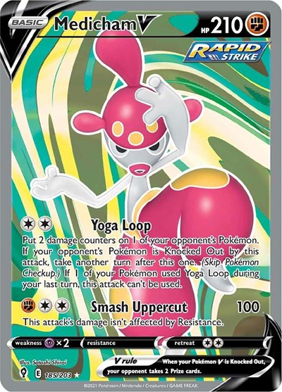 Medicham V (Full Art) SWSH07: Evolving Skies (185/203) (Ultra Rare)