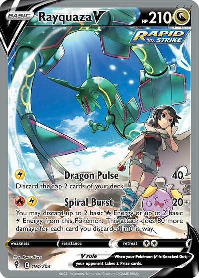 Rayquaza V (Alternate) (Full Art) SWSH07: Evolving Skies (194/203) (Ultra Rare)