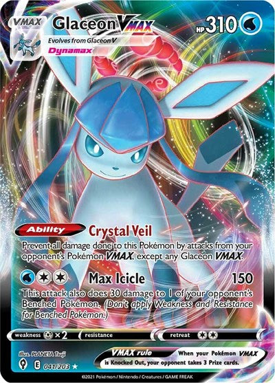 Glaceon VMAX SWSH07: Evolving Skies (041/203) (Ultra Rare)