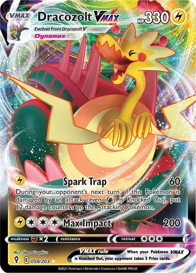 Dracozolt VMAX SWSH07: Evolving Skies (059/203) (Ultra Rare)