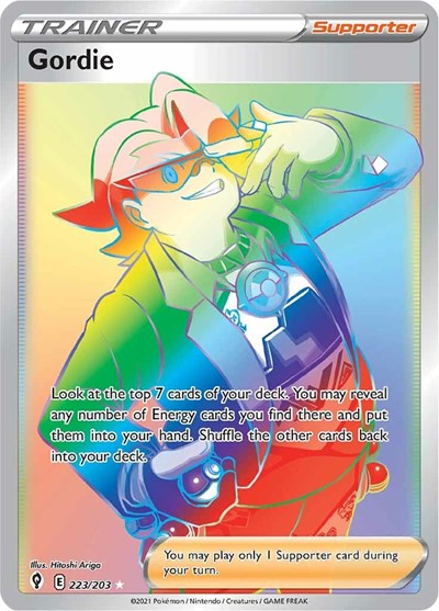 Gordie (Secret) SWSH07: Evolving Skies (223/203) (Secret Rare)
