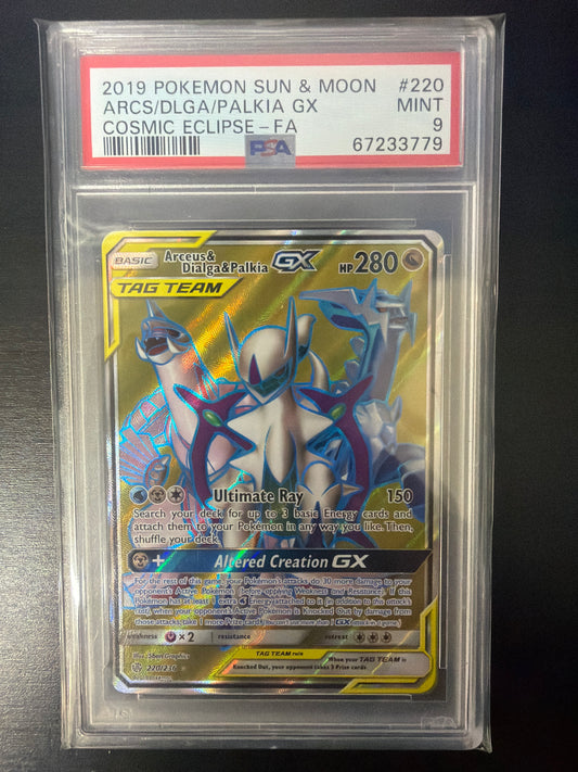 PSA 9 - COSMIC ECLIPSE - ARCS/DLGA/PALKIA GX #220