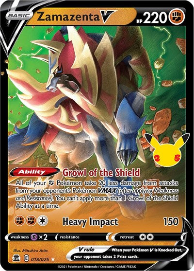 Zamazenta V Celebrations (018/025) (Ultra Rare)