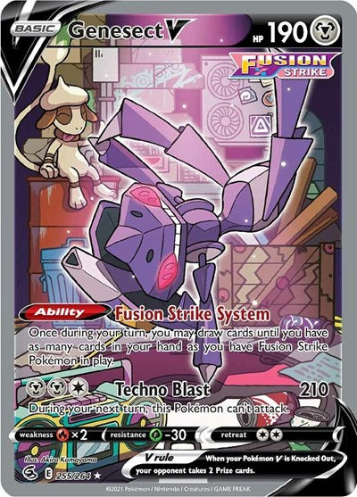 Genesect V (Alternate) (Full Art) SWSH08: Fusion Strike (255/264) (Ultra Rare)