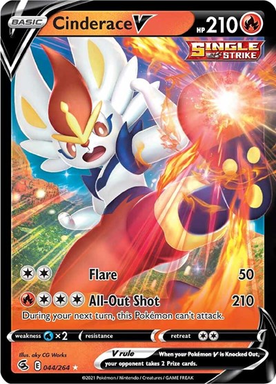 Cinderace V (44) SWSH08: Fusion Strike (044/264) (Ultra Rare)
