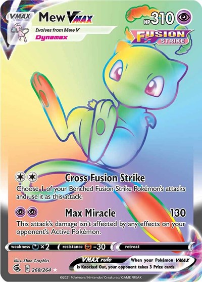 Mew VMAX (Secret) SWSH08: Fusion Strike (268/264) (Secret Rare)