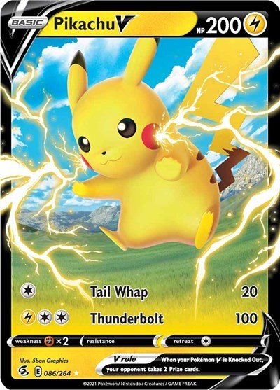 Pikachu V SWSH08: Fusion Strike (086/264) (Ultra Rare)