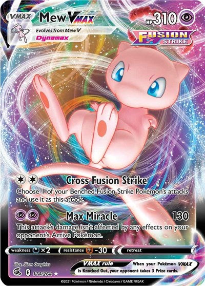 Mew VMAX SWSH08: Fusion Strike (114/264) (Ultra Rare)