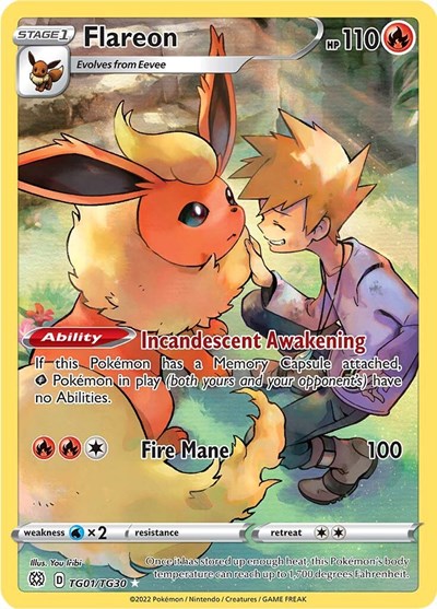 Flareon SWSH09: Brilliant Stars Trainer Gallery (TG01/TG30) (Ultra Rare)