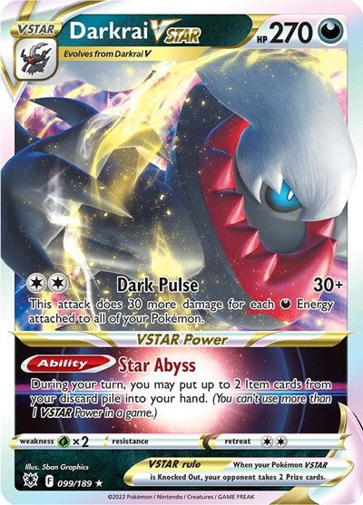 Darkrai VSTAR SWSH10: Astral Radiance (099/189) (Ultra Rare)