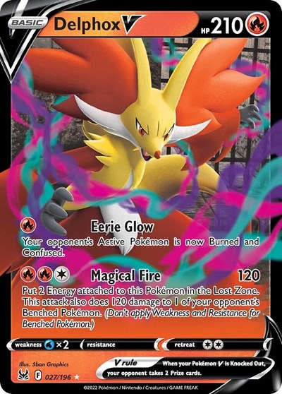 Delphox V SWSH11: Lost Origin (027/196) (Ultra Rare)