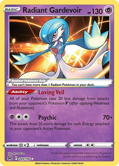 Radiant Gardevoir SWSH11: Lost Origin (069/196) (Radiant Rare)