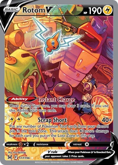 Rotom V (Alternate) (Full Art) SWSH11: Lost Origin (177/196) (Ultra Rare)