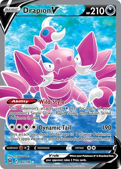 Drapion V (Full Art) SWSH11: Lost Origin (182/196) (Ultra Rare)