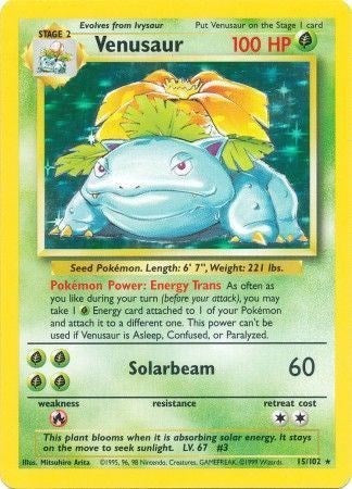 Venusaur Base Set (015/102) (Holo Rare)