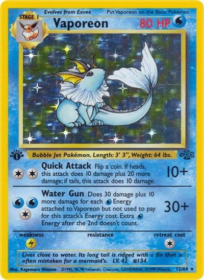 Vaporeon (12) Jungle (12/64) (Holo Rare)