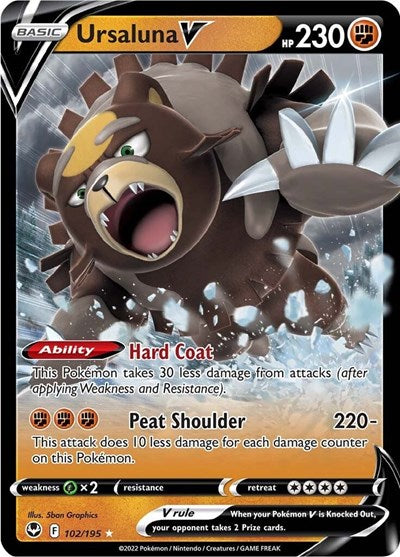 Ursaluna V SWSH12: Silver Tempest (102/195) (Ultra Rare)