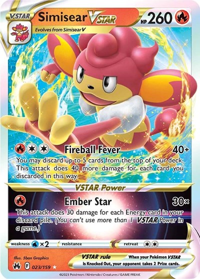 Simisear VSTAR SWSH: Crown Zenith (023/159) (Ultra Rare)