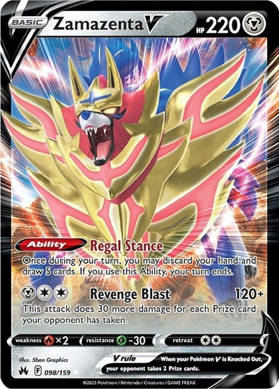 Zamazenta V SWSH: Crown Zenith (098/159) (Ultra Rare)
