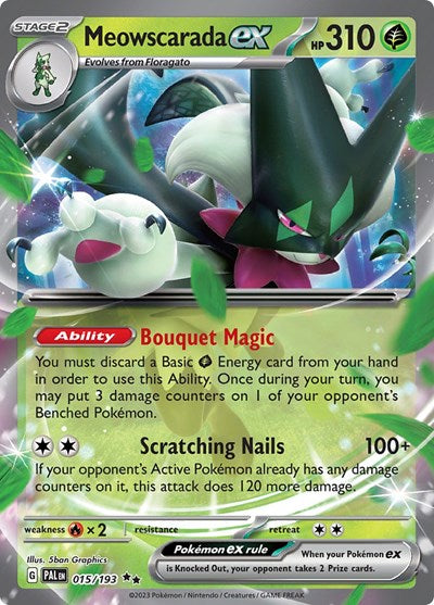 Meowscarada ex SV02: Paldea Evolved (015/193) (Double Rare)