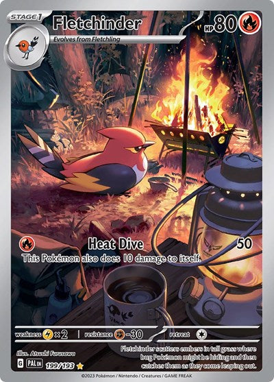 Fletchinder SV02: Paldea Evolved (199/193) (Illustration Rare)