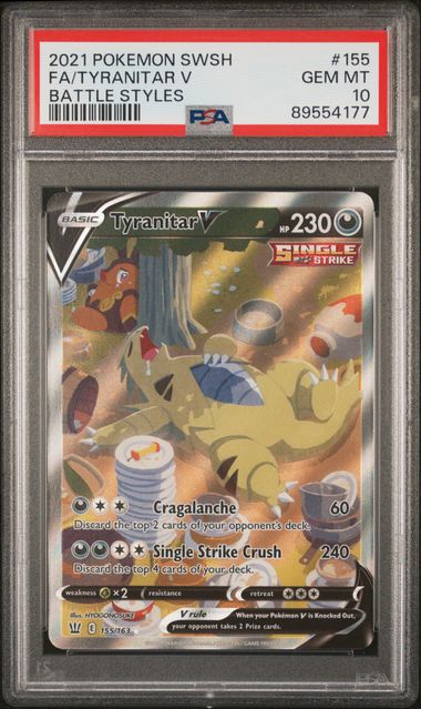 PSA 10 - Battle Styles - Tyranitar #155