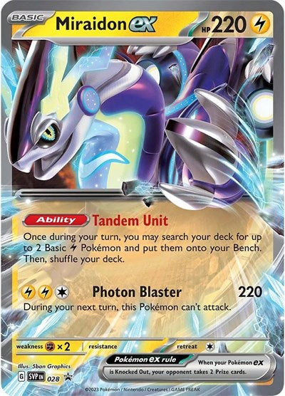 Miraidon ex SV: Scarlet & Violet Promo Cards (028) (Promo)