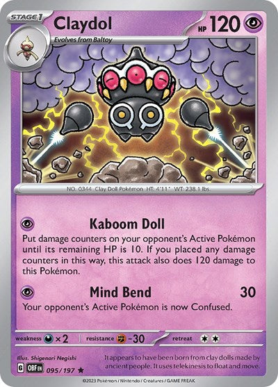 Claydol SV03: Obsidian Flames (095/197) (Rare)