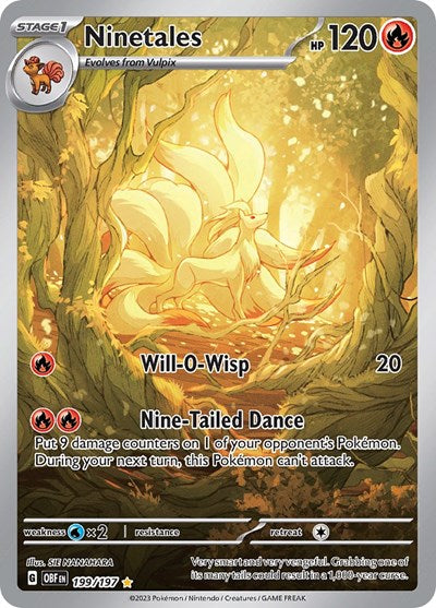 Ninetales SV03: Obsidian Flames (199/197) (Illustration Rare)