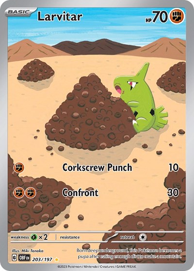 Larvitar SV03: Obsidian Flames (203/197) (Illustration Rare)