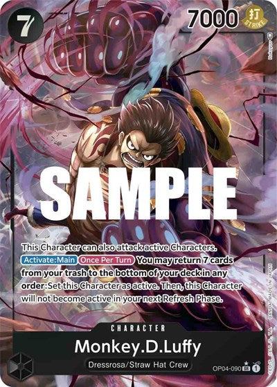 Monkey.D.Luffy (Alternate Art) Kingdoms of Intrigue (OP04-090) (Super Rare)