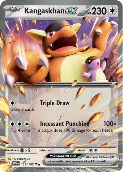 Kangaskhan ex SV: Scarlet & Violet 151 (115/165) (Double Rare)