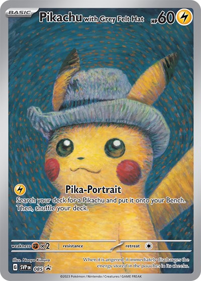Pikachu with Grey Felt Hat SV: Scarlet & Violet Promo Cards (085) (Promo)