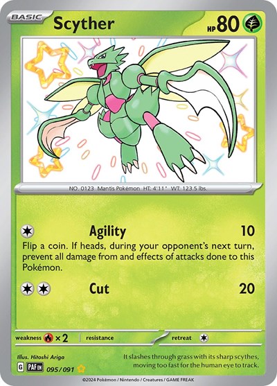 Scyther SV: Paldean Fates (095/091) (Shiny Rare)