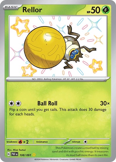 Rellor SV: Paldean Fates (108/091) (Shiny Rare)