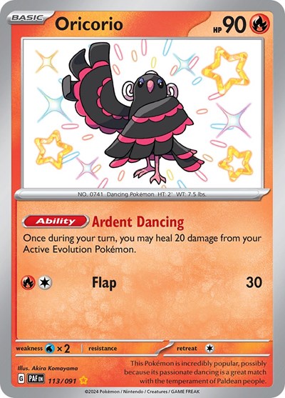 Oricorio SV: Paldean Fates (113/091) (Shiny Rare)
